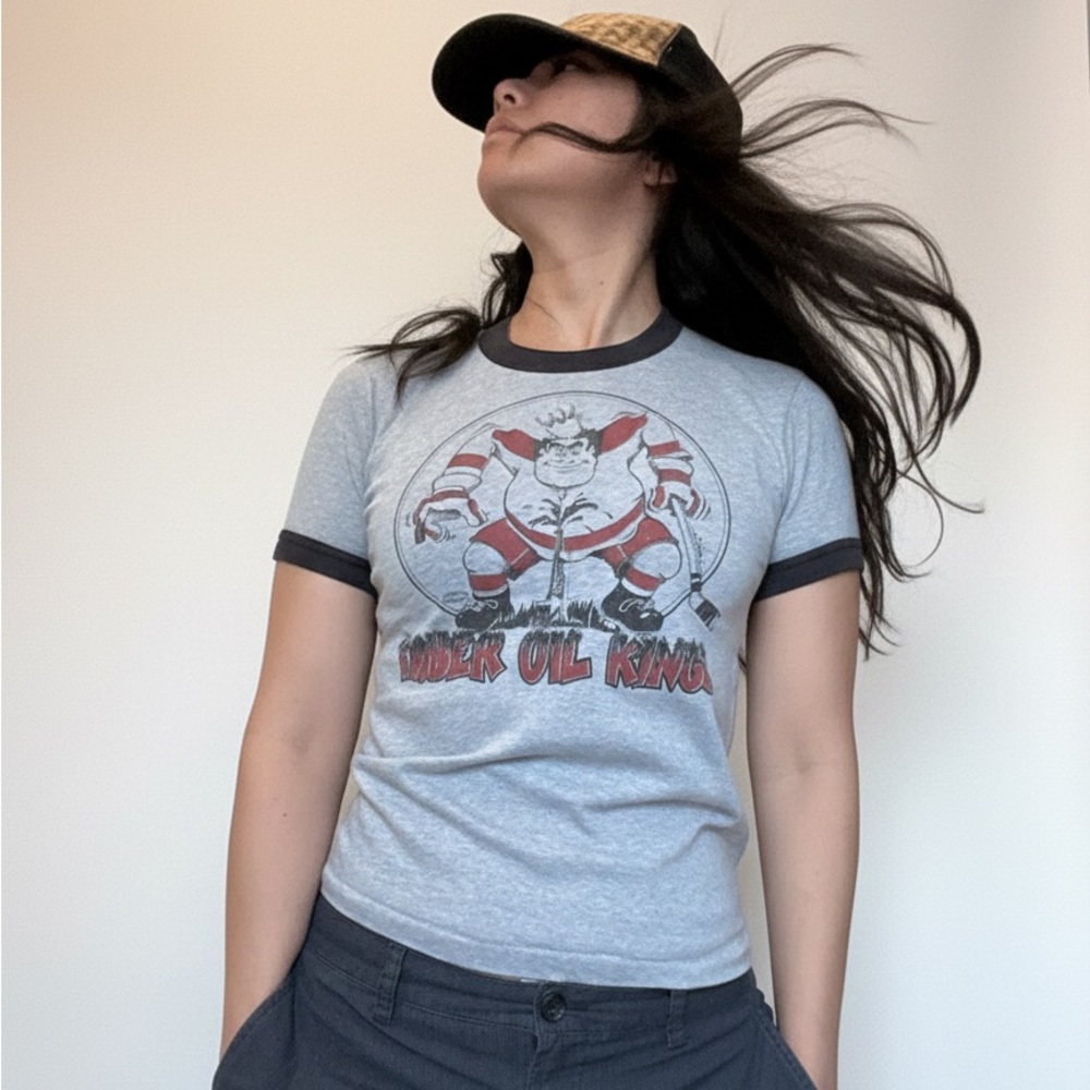 Rare 80’s Youth T-Shirt with Canadian Hockey team graphics